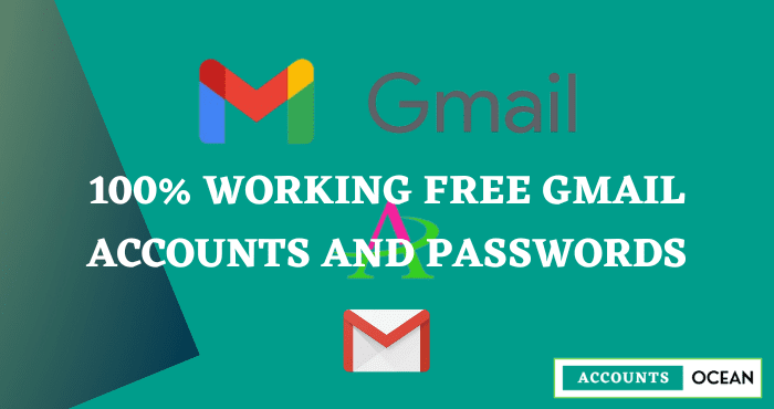 100% Working Free Gmail Accounts and Passwords