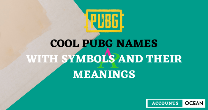 Cool PUBG Names With Symbols and Their Meanings